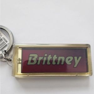 Solar Powered Name Keychain :BRITTNEY